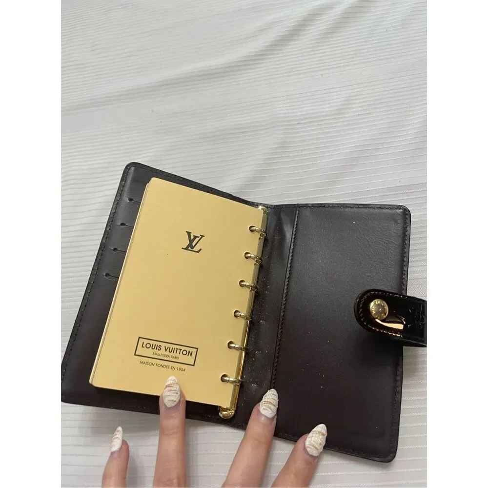 Louis Vuitton Agenda PM 6 Hole Women's Notebook Amarant Monogram Vernis
